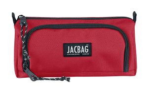 Jacbag Prime XL-Lastik Ayraçlı İki Bölmeli Kalem Kutusu Prime XL-Kırmızı