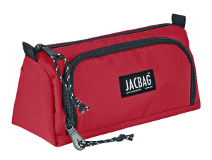 Jacbag Prime XL-Lastik Ayraçlı İki Bölmeli Kalem Kutusu Prime XL-Kırmızı