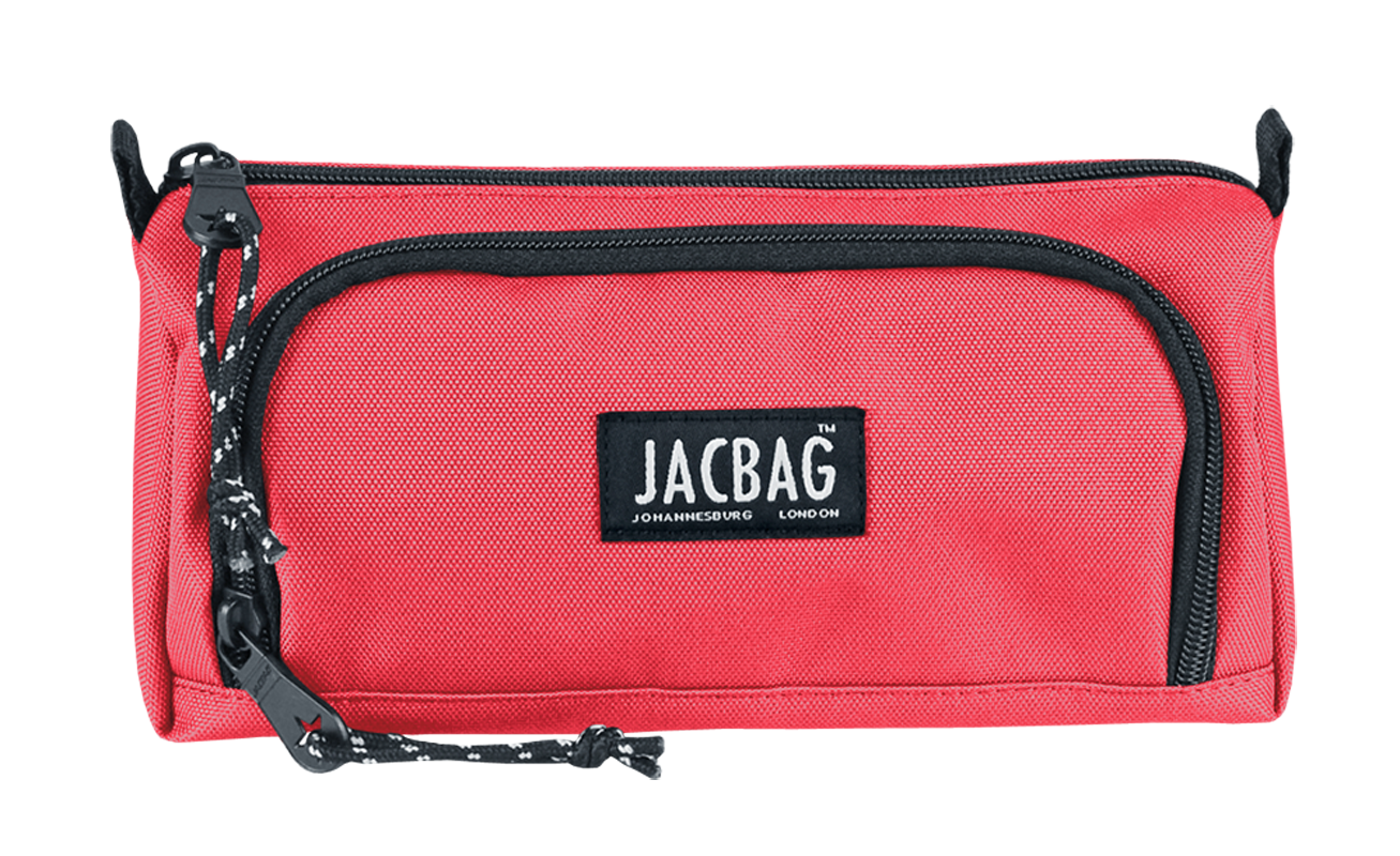 Jacbag Prime XL-Lastik Ayraçlı İki Bölmeli Kalem Kutusu Prime XL-Mercan