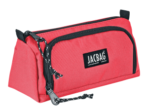 Jacbag Prime XL-Lastik Ayraçlı İki Bölmeli Kalem Kutusu Prime XL-Mercan