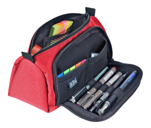Jacbag Prime XL-Lastik Ayraçlı İki Bölmeli Kalem Kutusu Prime XL-Mercan