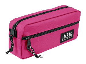 Jacbag Dual Zip-İki Fermuarlı Kalemkutusu Dual Zip-Pembe