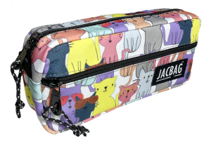 Jacbag Dual Zip-İki Fermuarlı Kalemkutusu Dual Zip-Sarı Kedi