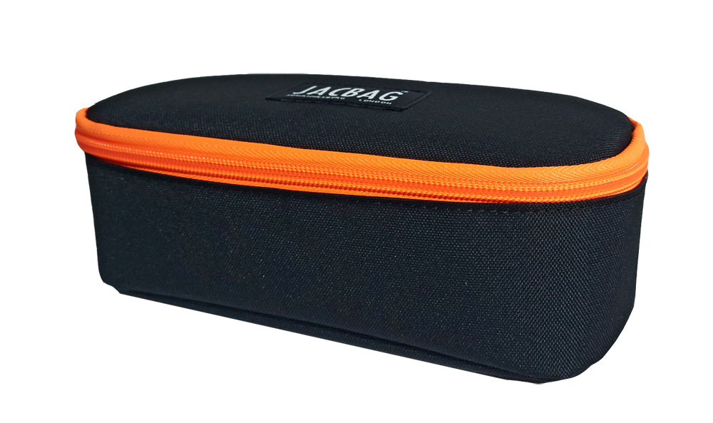 Jacbag Oval XL Kalem Kutusu Oval XL-Siyah-Turuncu
