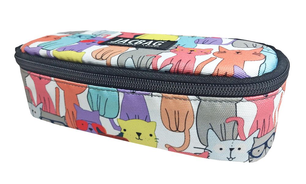 Jacbag Oval XL Kalem Kutusu Oval XL-Sarı Kedi