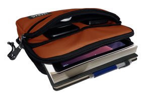 Jacbag İki Bölmeli Fermuarlı  Cepli Tablet Çantası Cepli Tablet-Kiremit