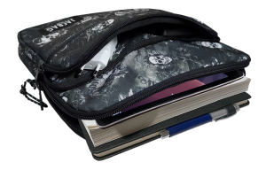 Jacbag İki Bölmeli Fermuarlı  Cepli Tablet Çantası Cepli Tablet-Kurukafa