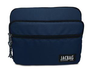 Jacbag İki Bölmeli Fermuarlı  Cepli Tablet Çantası Cepli Tablet-Lacivert