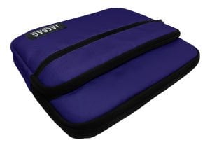 Jacbag İki Bölmeli Fermuarlı  Cepli Tablet Çantası Cepli Tablet-Mor
