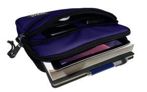 Jacbag İki Bölmeli Fermuarlı  Cepli Tablet Çantası Cepli Tablet-Mor