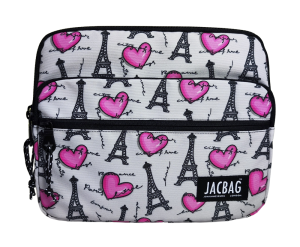 Jacbag İki Bölmeli Fermuarlı  Cepli Tablet Çantası Cepli Tablet-Paris