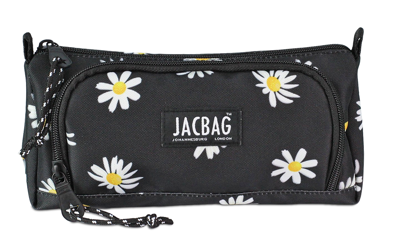 Jacbag Prime XL-Lastik Ayraçlı İki Bölmeli Kalem Kutusu Prime XL-Papatya