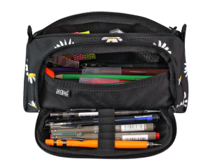 Jacbag Prime XL-Lastik Ayraçlı İki Bölmeli Kalem Kutusu Prime XL-Papatya