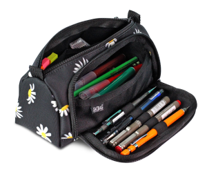 Jacbag Prime XL-Lastik Ayraçlı İki Bölmeli Kalem Kutusu Prime XL-Papatya