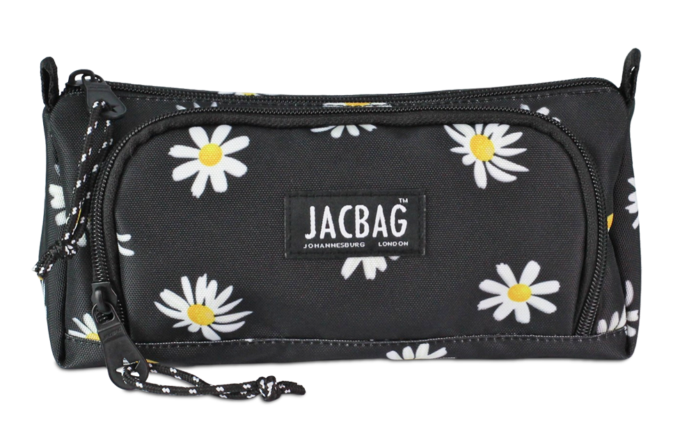 Jacbag Prime XL-Lastik Ayraçlı İki Bölmeli Kalem Kutusu Prime XL-Papatya