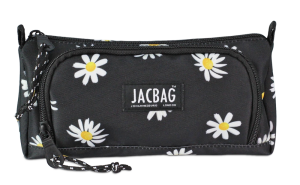 Jacbag Prime XL-Lastik Ayraçlı İki Bölmeli Kalem Kutusu Prime XL-Papatya
