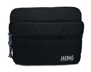 Jacbag İki Bölmeli Fermuarlı  Cepli Tablet Çantası Cepli Tablet-Siyah