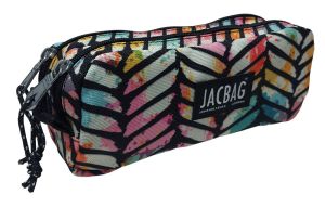 Jacbag Dual Pouch-İki Bölmeli Kalem Kutusu Dual Pouch-Geometrik