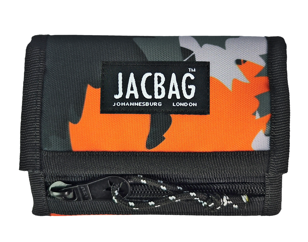 Jacbag Wallet-Cırtlı Cüzdan Wallet-Turuncu Camoflora