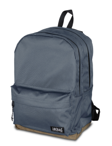 Jacbag Campus-Deri Tabanlı İki Bölmeli Sırt Çantası Campus Jac-Gri