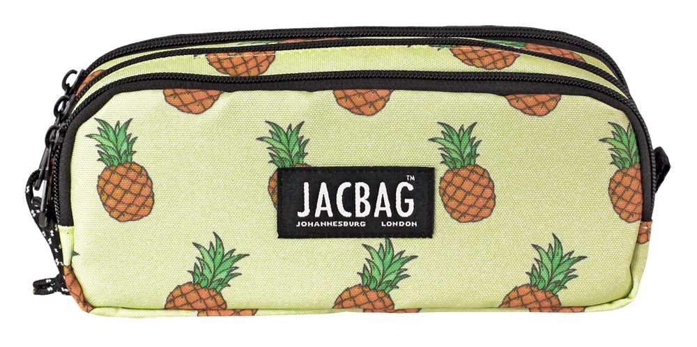 Jacbag Trıple Pouch-Üç Bölmeli Kalem Kutusu Triple Pouch-Ananas