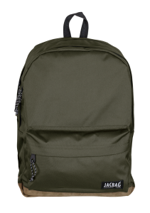 Jacbag Campus-Deri Tabanlı İki Bölmeli Sırt Çantası Campus Jac-Haki