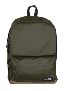 Jacbag Campus-Deri Tabanlı İki Bölmeli Sırt Çantası Campus Jac-Haki
