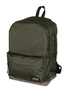 Jacbag Campus-Deri Tabanlı İki Bölmeli Sırt Çantası Campus Jac-Haki