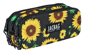 Jacbag Trıple Pouch-Üç Bölmeli Kalem Kutusu Triple Pouch-Ayçiçeği