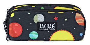 Jacbag Trıple Pouch-Üç Bölmeli Kalem Kutusu Triple Pouch-Galaksi