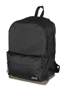 Jacbag Campus-Deri Tabanlı İki Bölmeli Sırt Çantası Campus Jac-Siyah