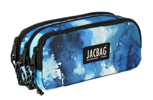 Jacbag Trıple Pouch-Üç Bölmeli Kalem Kutusu Triple Pouch-Mavi Bulut