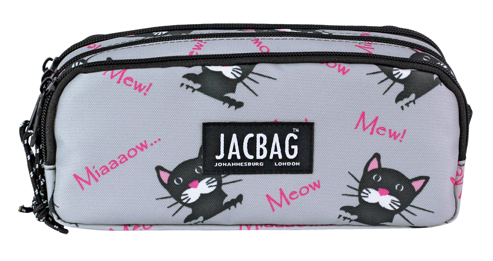 Jacbag Trıple Pouch-Üç Bölmeli Kalem Kutusu Triple Pouch-Miyav