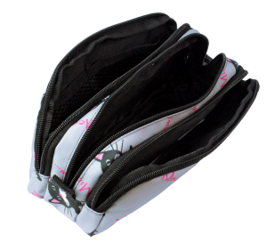 Jacbag Trıple Pouch-Üç Bölmeli Kalem Kutusu Triple Pouch-Miyav