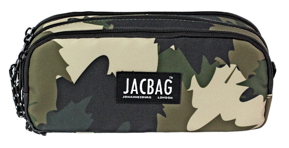 Jacbag Trıple Pouch-Üç Bölmeli Kalem Kutusu Triple Pouch-Haki Camoflora