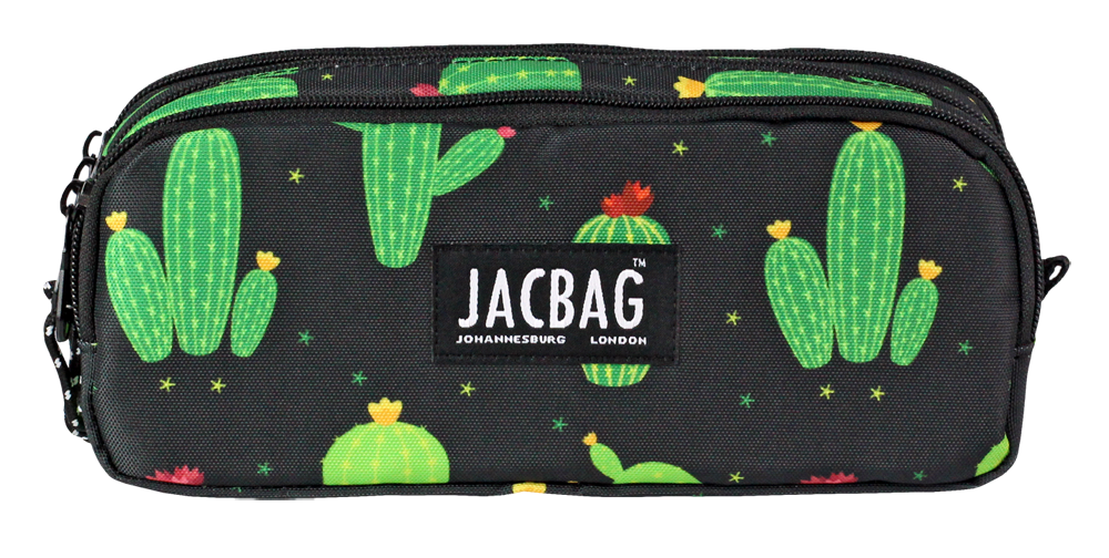 Jacbag Trıple Pouch-Üç Bölmeli Kalem Kutusu Triple Pouch-Kaktüs