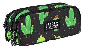 Jacbag Trıple Pouch-Üç Bölmeli Kalem Kutusu Triple Pouch-Kaktüs