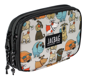 Jacbag Double Cover -Çift Kapaklı Kalem Kutusu Double Cover-Neşeli Patiler