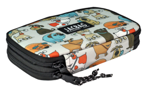 Jacbag Double Cover -Çift Kapaklı Kalem Kutusu Double Cover-Neşeli Patiler