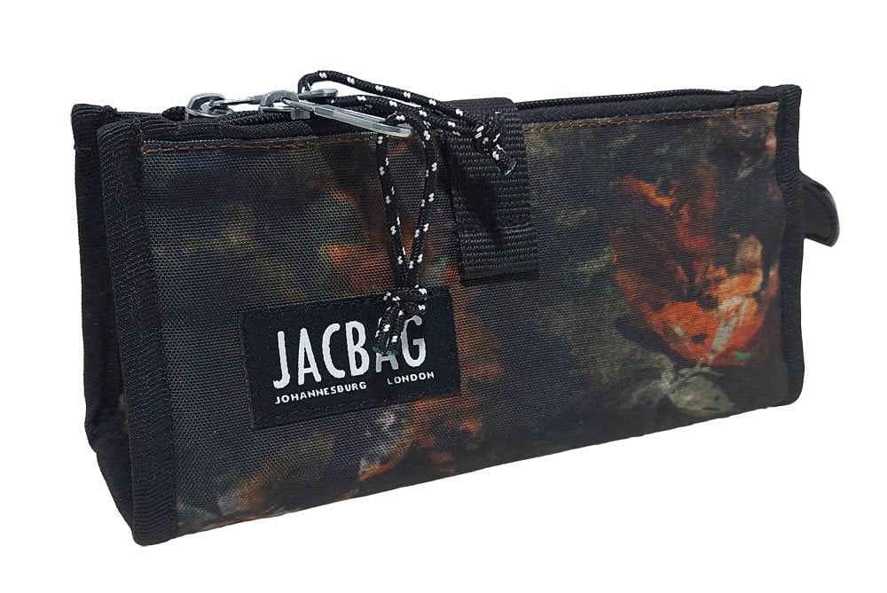 Jacbag Twın Case Pro-İki Bölmeli Masa Üstü Kalem Kutusu Twin-Yeşil Yapraklar