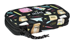 Jacbag Double Cover -Çift Kapaklı Kalem Kutusu Double Cover-Pastel Pop