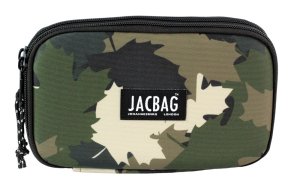Jacbag Double Cover -Çift Kapaklı Kalem Kutusu Double Cover-Haki Camoflora