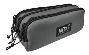 Jacbag Trıple Pouch-Üç Bölmeli Kalem Kutusu Triple Pouch-Gri