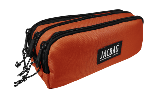 Jacbag Trıple Pouch-Üç Bölmeli Kalem Kutusu Triple Pouch-Kiremit