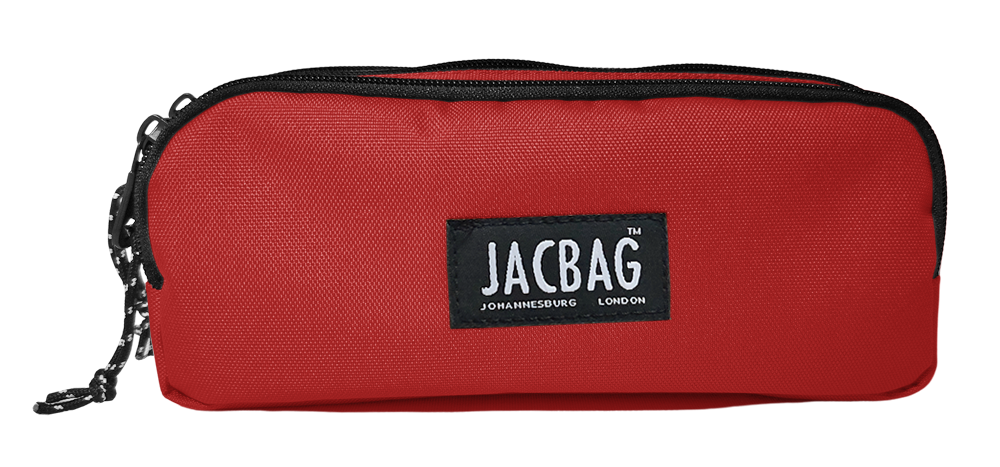 Jacbag Trıple Pouch-Üç Bölmeli Kalem Kutusu Triple Pouch-Kırmızı