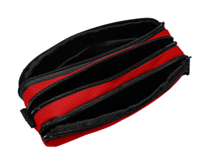 Jacbag Trıple Pouch-Üç Bölmeli Kalem Kutusu Triple Pouch-Kırmızı