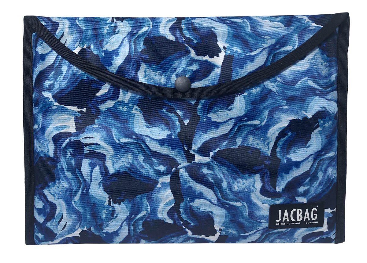 Jacbag Çıtçıtlı Dosya  Çanta  A4 Çıtçıtlı Dosya-Mavi Dumanlı