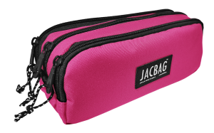 Jacbag Trıple Pouch-Üç Bölmeli Kalem Kutusu Triple Pouch-Pembe