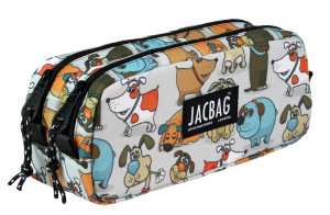 Jacbag Dual Pouch-İki Bölmeli Kalem Kutusu Dual Pouch-Neşeli Patiler