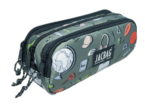 Jacbag Trıple Pouch-Üç Bölmeli Kalem Kutusu Triple Pouch-College